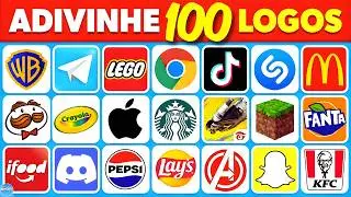 🤯 VOCÊ CONSEGUE EM 5 SEGUNDOS? | ADIVINHE 100 LOGOS | SÓ 5% ACERTAM