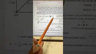 Optimization - Crossing a river swim/walk