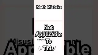 Math Mostake on Misusing Exponent Rules #math #mathshorts