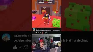 je me d&eacute;guise en ELEPHANT FRAISE pour faire spawn le NOUVEAU BRAINROT