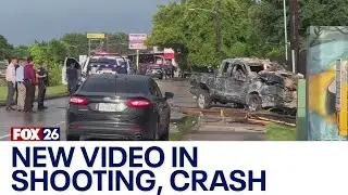 Houston shooting: New video shows crash after driver killed in Alief