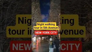 Night walking tour in 5th Avenue Manhattan NEW York City #viralvideo#travel #night#newyorkcity#nyc