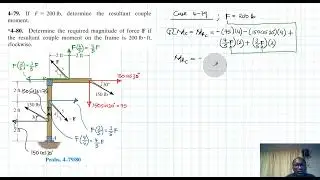 4&ndash;79, 4&ndash;80 Force System Resultants (Chapter 4: Hibbeler Statics) Benam Academy