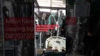 #mesin filling liquid 4 nozzle dan capping botol otomatis industri #farmasi #kosmetik 081703737360