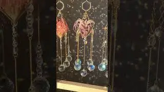 Gold plated crystal suncatcher decor| home accents | #crystals #rainbow #maximalism #suncatcher #fyp