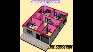 2 Bedroom With shutter room house plan #hometour #home #housedesign #house #houseplans #homedesign