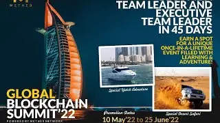 Mether Network (MCOIN) Flying MLM Leaders To Dubai For Global Blockchain Summit 2022. You Can Join!