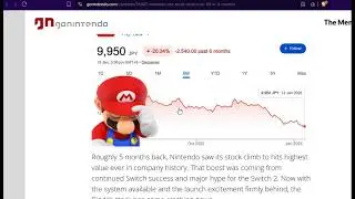 Nintendo stock is falling