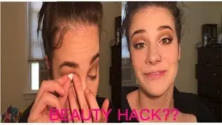BEAUTY HACK:  CUT CREASE IN SECONDS?? CUT CREASE STAMP ??? YAY OR NAY?? | ashley gaudio
