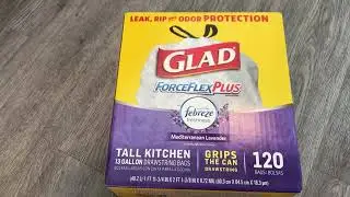Glad OdorShield Tall Kitchen Drawstring Trash Bags Review, Sturdy Trash Bags With A Nice Scent!
