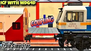 WDG4D Engine Coupling With New Yellow ICF Coach IR-MSTS Realistic Gameplay| TVP production| TGRR| 4K