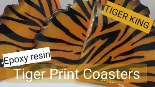 Epoxy Resin **TIGER KING** coasters