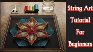 Sacred geometry string art DIY tutorial -&nbsp; Starseed pattern|Diy string art|دروس فن السلسلة للمبتدئين