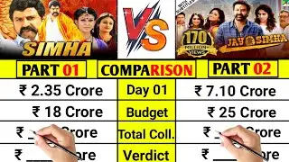 Simha (2010) vs Jay Simha (2018) Box Office Collection Comparison।। Nandamuri Balakrishna Nayanthara