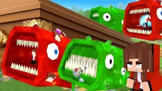 JJ AND MIKEY BCOME TRAIN EATERS MAIZEN in MINECRAFT __COFFIN DANCE SONG (COVER) ||#coffindancesong