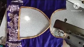 बोट नेक ब्लाउज डिजाइन... Boat neck blouse design