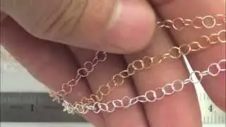 3.4mm Thin Round Link Chain by the Foot