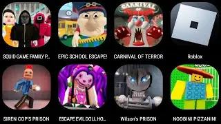 ROBLOX: SQUID GAME FAMILY PRISON,EPIC SCHOOL ESCAPE! (OBBY),👮&zwj;♂️ POCOYO TOYS PRISON RUN..