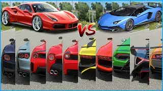 Forza Horizon 4 - Top 14 Fastest Ferrari Vs Lamborghini Cars | Top Speed Battle (Upgrade)