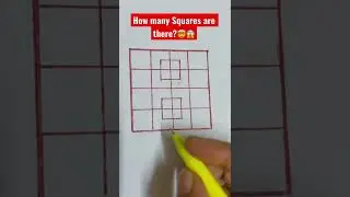 How many Squares are there?🤯 #youtube #math #mathtrick #shorts #learning #tutor #youtubeshorts