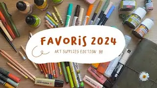 Mes FAVORIS de 2024 ✷ Janv - Juin 2024 : Crayons, encres, pastels, stylo ... ✷ + Swatchs Mix Media