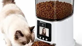 Automatic Cat Feeder with WiFi & Video 📱🍽️ | 5L Capacity, 2-Way Audio & App Control!