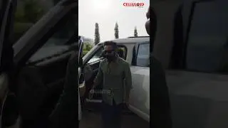 Asif Ali arrives in a four-wheeled Defender car for the press meet of his new movie