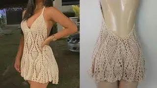 Saída de praia abacaxi em crochê (parte final)