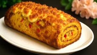 Сырный картофельный рулет с курицей | Лёгкий и вкусный ужин! 😋