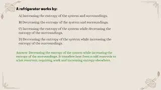 Second law of thermodynamics and entropy from class 12 chemistry Top 30 very important MCQs Don't