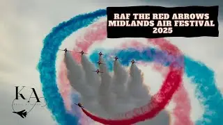 RAF Red Arrows Display at Midlands Air Festival 2025 | Iconic Formation Flying