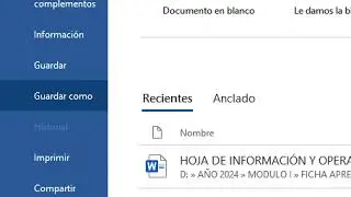 VIDEO N° 2 : CREACION DE ARCHIVOS, GUARDAR Y GUARDAR COMO