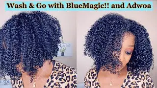 Wash and Go With Blue Magic!! And Adwoa Baomint Conditioning Styler | Type 4 Natural | Shirley Ann