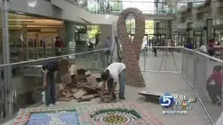 ksl com Canned food sculptures on display