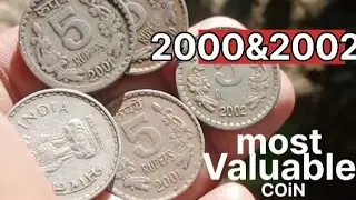 2000 to 2002 5 Rupees Coin Price/5 Rupees Coin Value/Copper Nickel most Valuable Coin