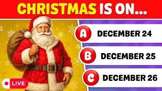 🔴Live Christmas Trivia Quiz 🎅🎄 Can You Pass This Ultimate Holiday Challenge? ❄️🎁 | Knowlio