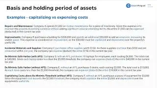 Capitalizing vs. Expensing Costs [CPA Prep]
