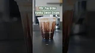 Vanilla Sweet Cream On An Iced Americano 🤤 ☕️ #barista #homebarista #icedcoffee