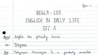 BEGLA 135 solved handwritten assignment 2023-2024 | BEGLA 135 solved assignment in English 2023-2024