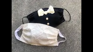 Funny Wedding Face Mask Set for Bride and Groom