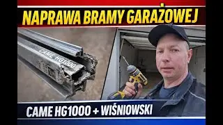 Naprawa napędu CAME HG1000 i bramy uchylnej WIŚNIOWSKI | Szyna, tulejki i kostki przełamania