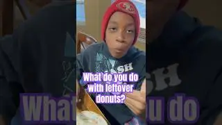 What do you do with leftover donuts? You do this silly!! #donut #breakfast #family
