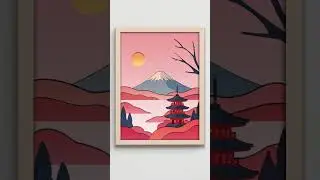 Mount Fuji Layered Art Design.... #japan #mountains #mountfuji #layeredart