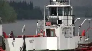Ferry George Black crosses the Yukon River to Dawson