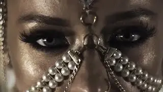 Exotic Woman With Face Jewelry Stock Video