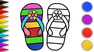 How To Draw Flip Flops🩴 | फ्लिप फ्लॉप चप्पल Kaise Banate Hain | Easy Drawing For Kids | Chiki Doodle