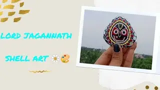 Lord Jagannath Painting on a Sea Shell 🖤🌼🎨 #jagannath #seashell #art #painting #youtubevideo
