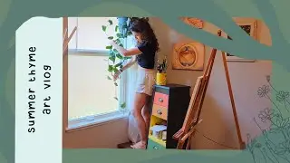 Studio Vlog 🌻 Free Flow Oil Painting & Organizing My Art Studio