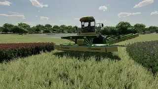 FS22 - Krone BiG M 500 - mowing Alfalfa and Clover