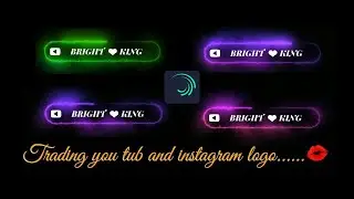 How to make trending neon logo//new training status logo effect//bring king lovely effect ❤..